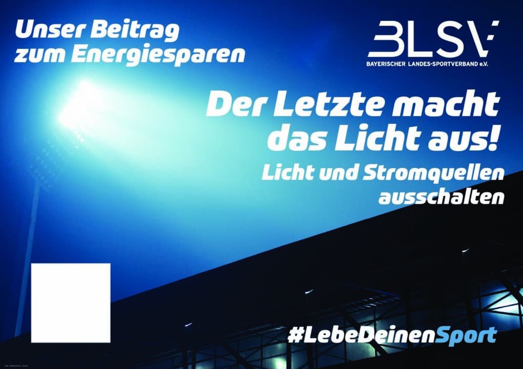 Plakat Licht aus mit freiem Feld für eigenes Logo