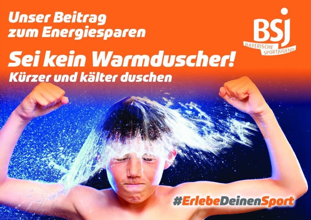 Plakat Sei kein Warmduscher