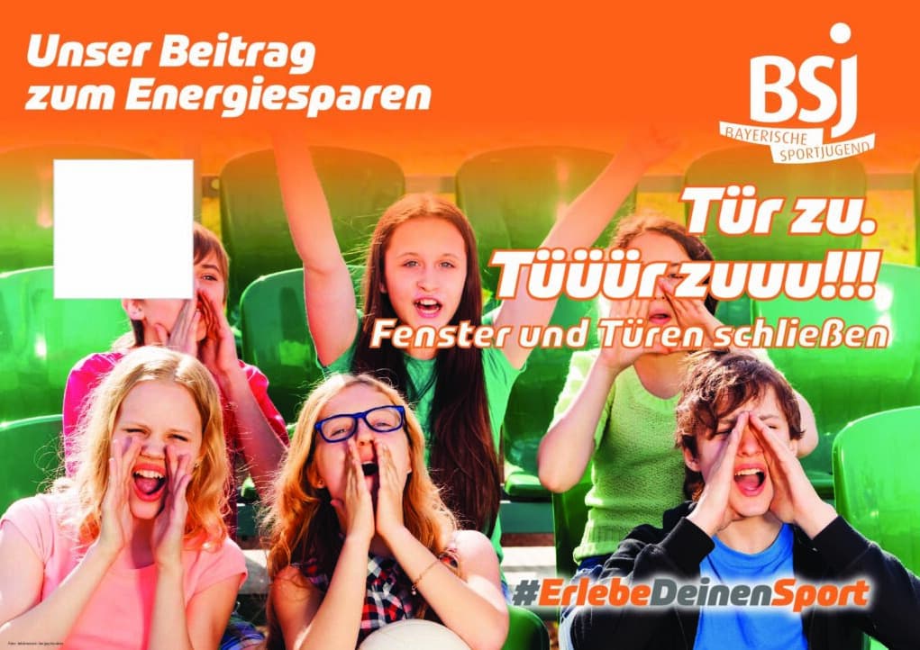 Plakat Tür zu mit freiem Feld für eigenes Logo